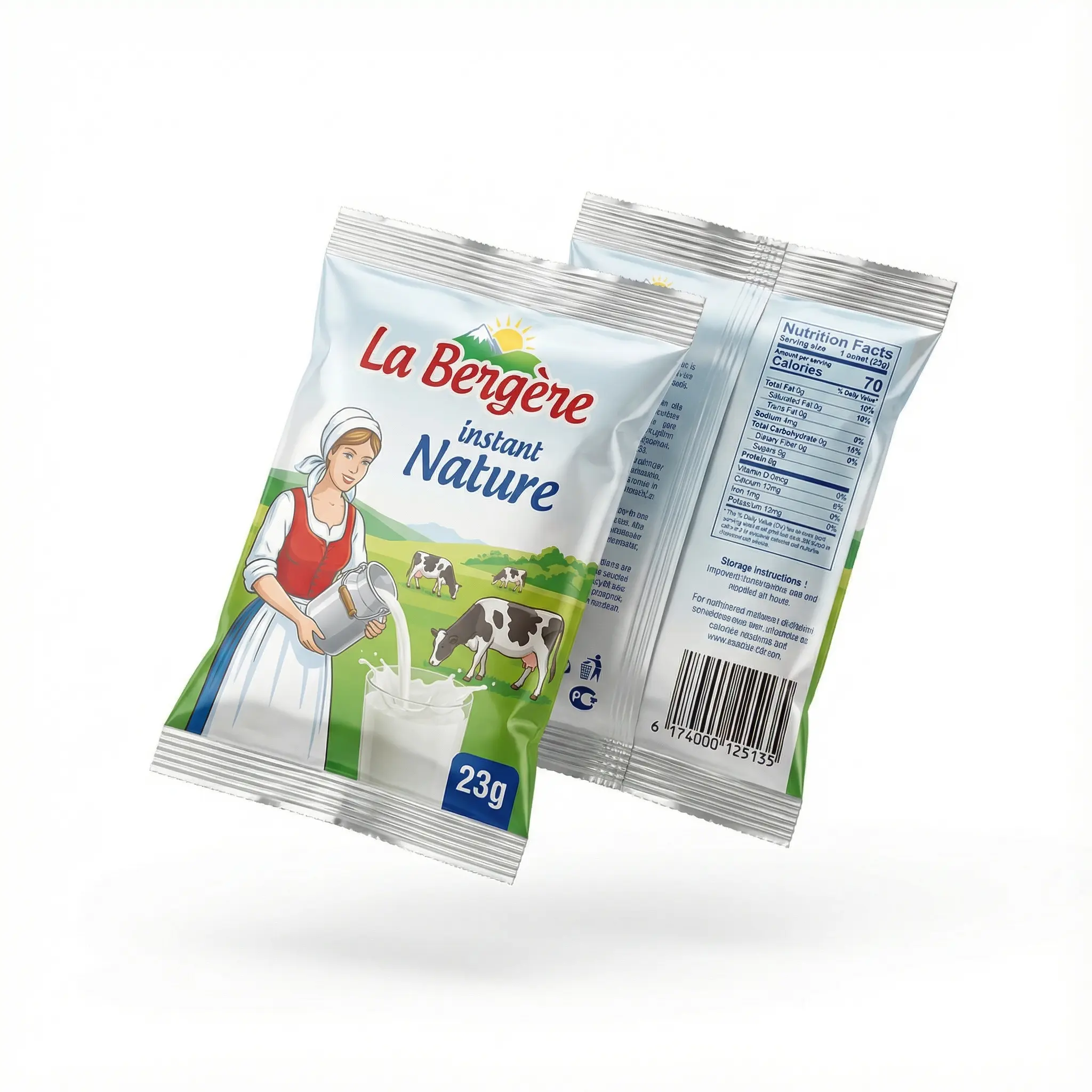 sachets de lait en poudre instantane la bergere